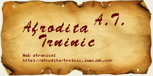 Afrodita Trninić vizit kartica